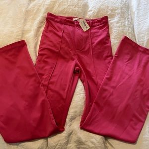 Wide leg pink trouser